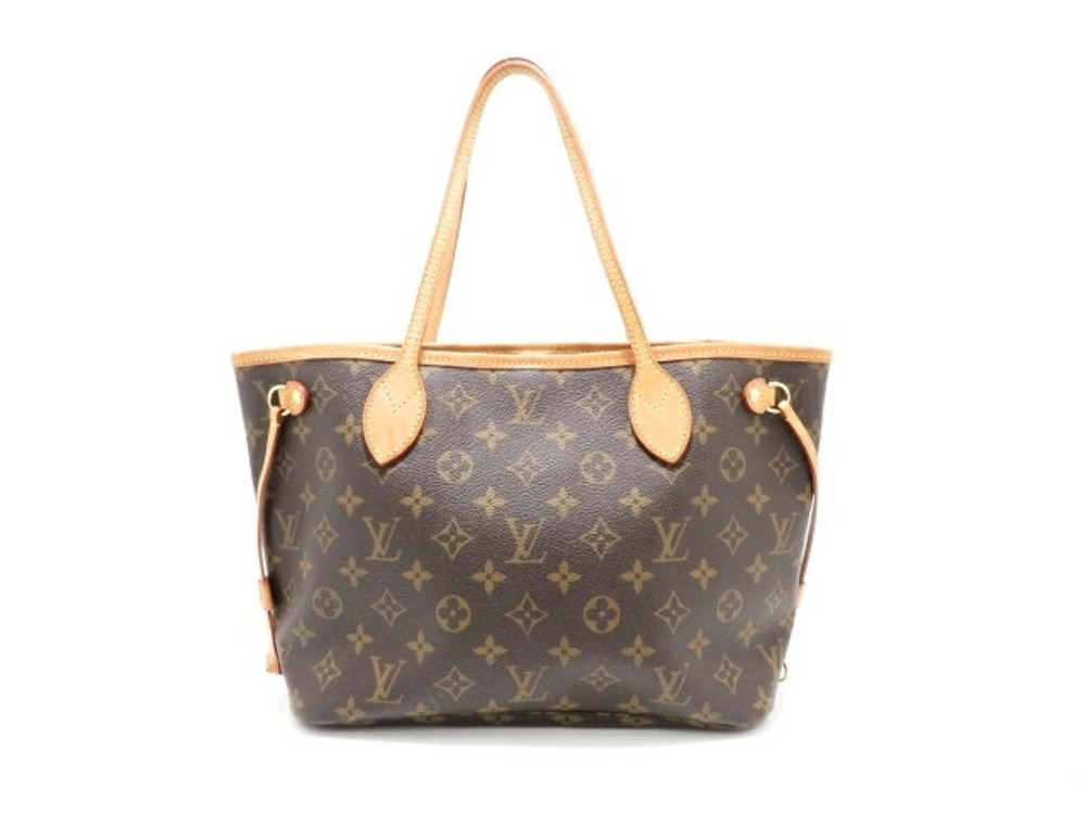 LOUIS VUITTON Neverfull Monogram Tote Bag Beige Cream